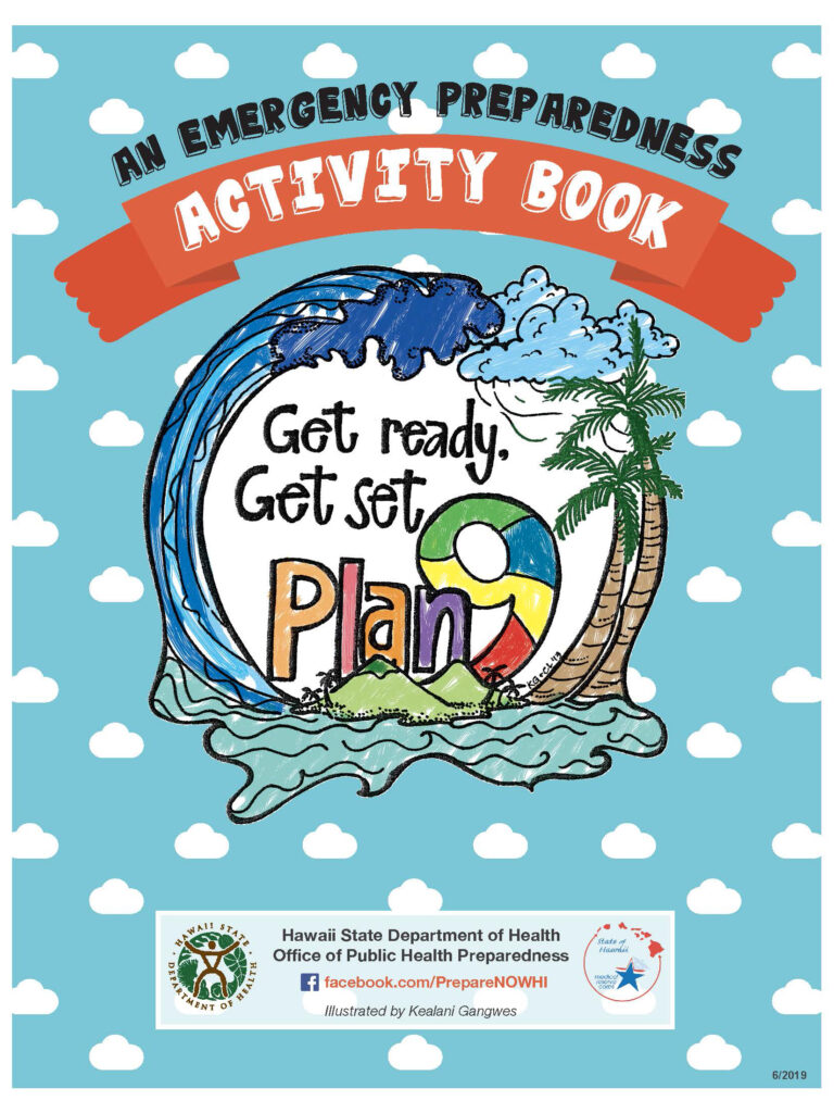 Cover of "Cloud 9" booklet. Itʻs for kids to learn how to be prepared in case of emergencies